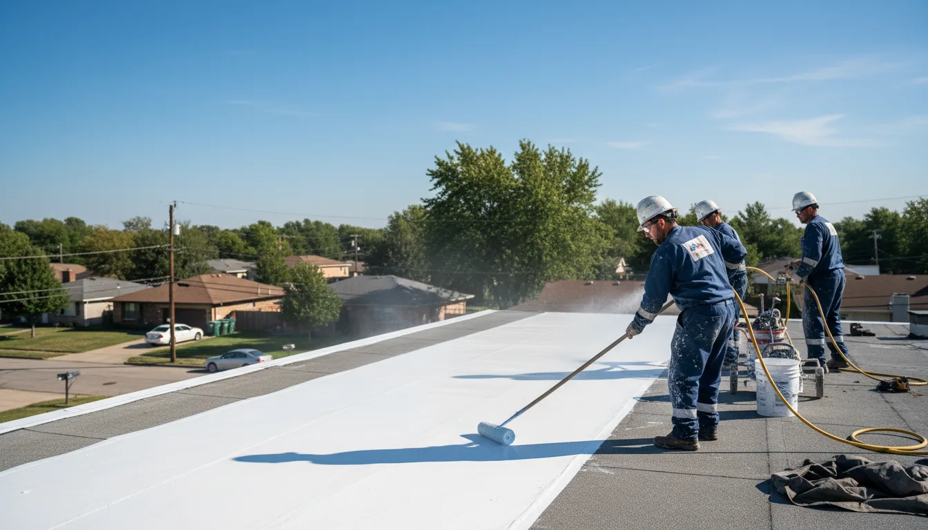 Commercial roof coating in Mccurtain, OK near me